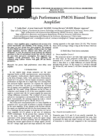 Low Power High Performance PMOS Biased Sense Amplifier