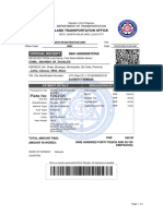 Plate No: F262QR: Official Receipt