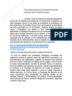 Caracteristicas Fisiologicas de Los Deportistas en Relacion Con El Ejercicio Fisico