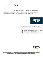 Partie 1-2 Critères Généraux de Choix Des Matériaux - Norme Homologuée NF DTU 14.1 P1-2 - Novembre 2020