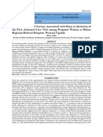 The Magnitude and Factors Associated With Delay in Initiation of The First Antenatal Care Visit Among Pregnant Women at Hoima Regional Referral Hospital, Western Uganda