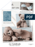 Uk Teddy Blanket Pillow Booklet