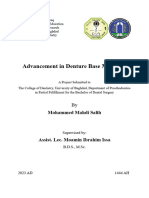 Advancement in Denture Base Materials