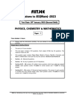 6 Jeem 2023 Jan 29 Second Shift Paper QP