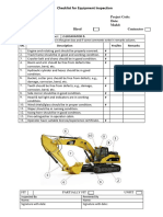 Excavator Checklists