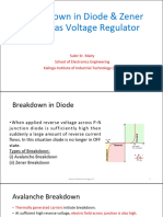 Eakdown and Zener Diode As Volt Regulator