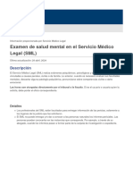 Examen de Salud Mental en El Servicio Médico Legal (SML)