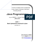 Java Programming: Basic Syntactical Constructs in Java