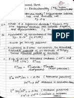 Question Bank Module Electrochemistry