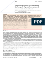 Effect of Cultural Practices and Host Range On Powdery Mildew (Erysiphe Polygoni) of Fenugreek, Trigonella Foenum Graecum L.