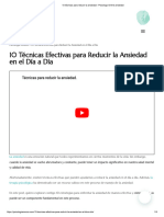 10 Técnicas para Reducir La Ansiedad - Psicologo Online Ansiedad