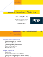 Prácticas de Matemáticas II - Álgebra Lineal