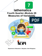 Mathematics7 - Q4 - Mod29 - Measures of Variability Grouped Data - V5