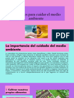 Acciones para Cuidar El Medio Ambiente