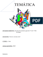 Planificación MATEMÁTICA 4to