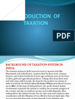 Introduction of Taxation