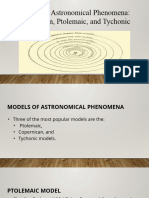 PHY SCI 2ND QUARTER - Lesson 2-Models of Astronomical Phenomena Copernican, Ptolemaic, and Tychonic