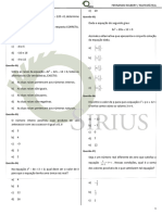 Lista Equação Do 2º Grau