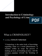 Introduction To Criminology