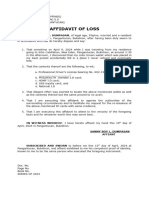 Affidavit of Loss - Wallet