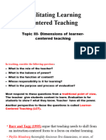 TOPIC 3facilitating Learning Centered Teaching Autosaved