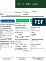 Check-List de Cirurgia Segura