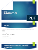 Grammar: Gerund and Infinitives