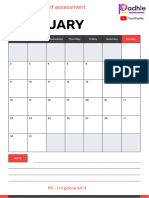 Padhle - Self Assessment Calender