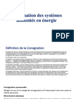 Consignation Des Systèmes Alimentés en Énergie