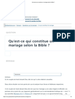 Qu'est-Ce Qui Constitue Un Mariage Selon La Bible