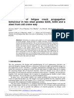 Comparison of Fatigue Crack Propagation Behaviour