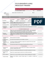 Guias de Observación Aula Preescolar y Primaria