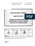 EE - TT 03.40.57 - Soporte Metalico para Cable Subt. MT para Canaliz