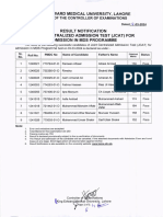 Result Notification of MDS JCAT Successful Candidates March 2024