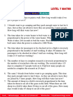 Level 7 Maths-Unitary Method Worksheet