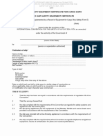 Format - Cargo Safety Equipment Certificate + Form E