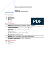 Classroom Management Plan