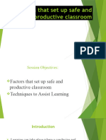 Factors That Set Up Safe and Productive Classroom