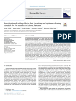 01 Investigation of Soiling Effects - Dust Chemistry and Optimum Cleaning Schedule For PV Modules in Lahore - Pakistan