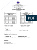 SPECIAL SCHEDULE LONG TEST Parents Consent