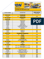 Leppon Filter Rate List