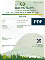 Nairobi City County: Certificate of Medical Examination Form D