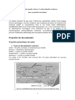 1-Les Discontinuités Rocheuses Description Des Massifs Rocheux