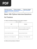 100+ Python Developer Interview Questions