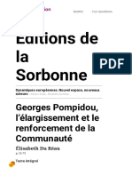 Éditions de La Sorbonne: Georges Pompidou, L'élargissement Et Le Renforcement de La Communauté