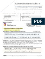 Orthogonalité Et Distances Dans L'espace (Cours)