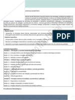 Plano de Ensino - METROLOGIA E CONTROLE GEOMÉTRICO