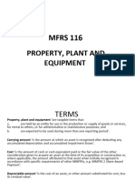 NEW MFRS 116 Property, Plant and Equipment