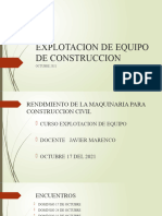 Explotacion de Equipo de Construccion