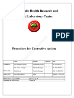 Procedure For Corrective Action